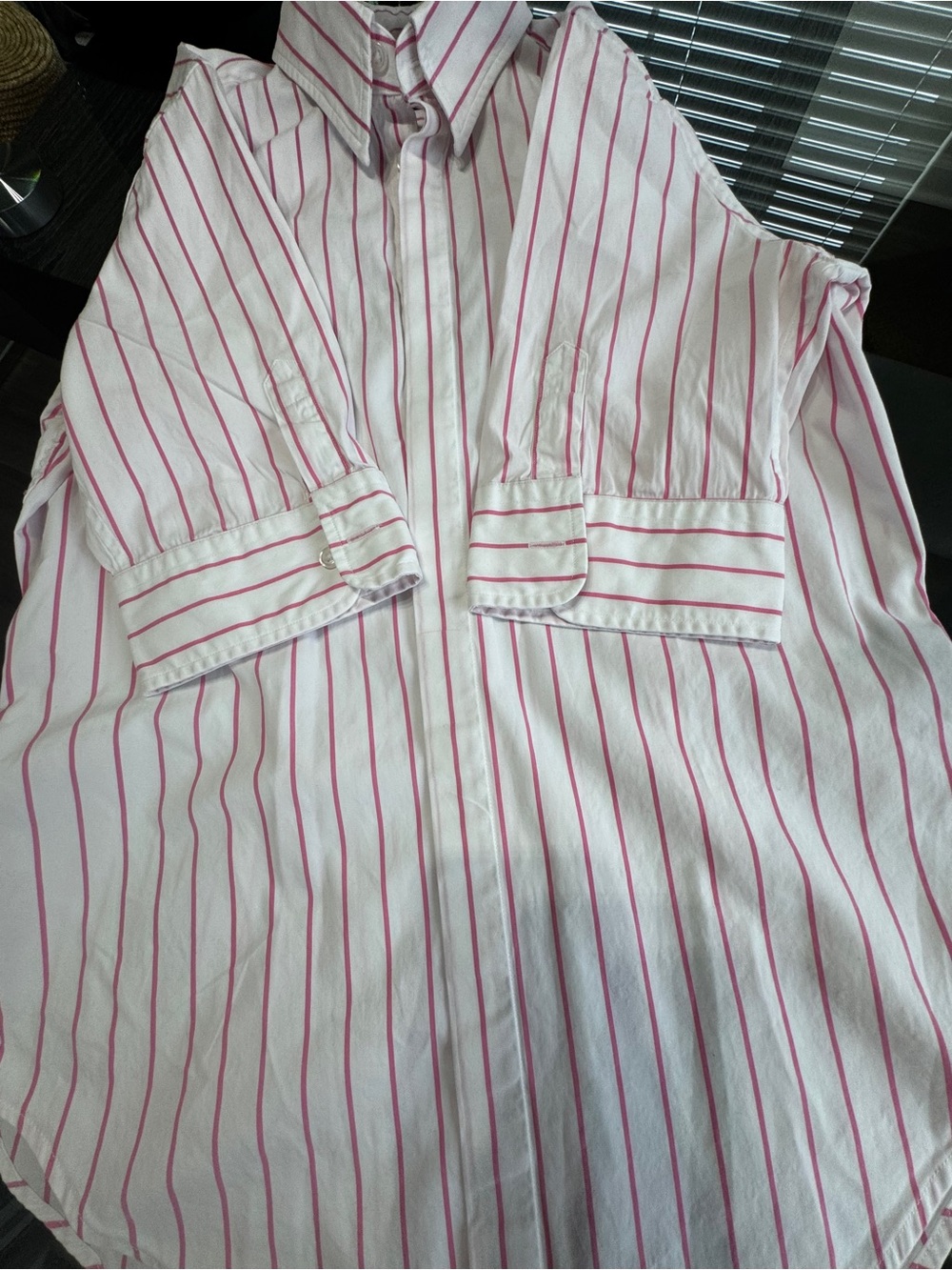 Ralph Lauren White Shirt with Pink Stripes - Picture 16 of 16